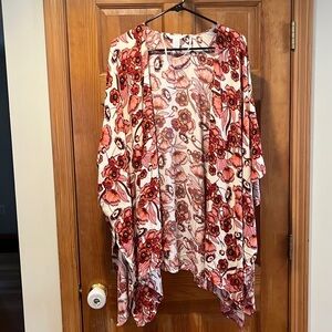 LC Lauren Conrad floral kimono cardigan size one size .